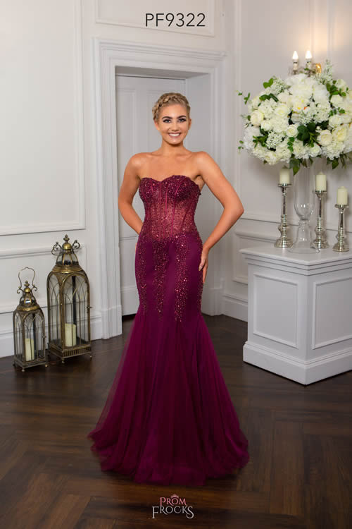 Prom Frocks PF9322 BLACKCURRANT FRONT