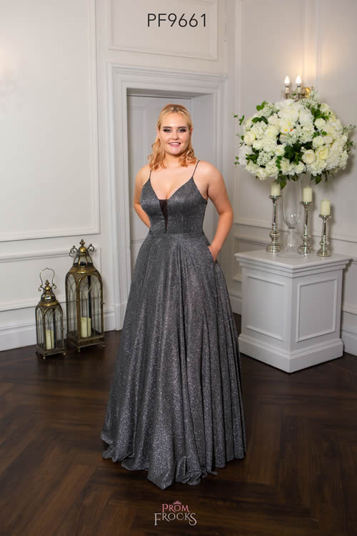 Prom Frocks PF9661 CHARCOAL FRONT2