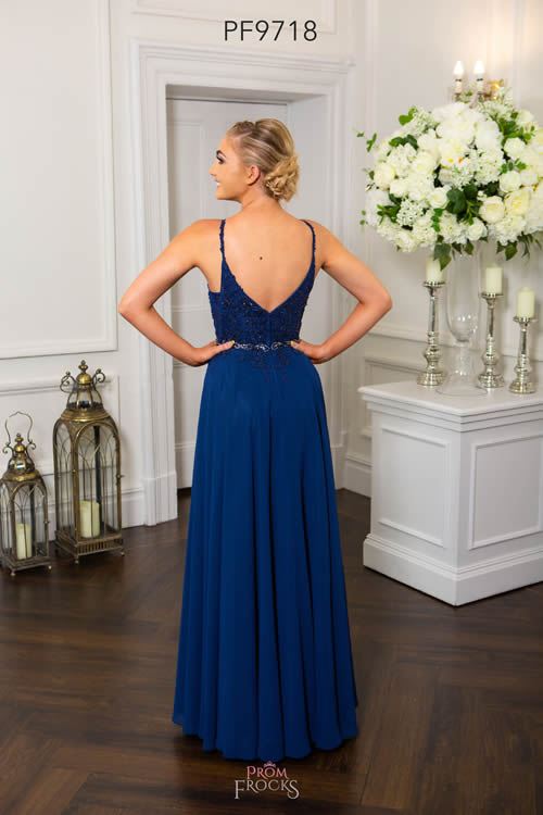 Prom Frocks PF9718 FRENCH NAVY BACK