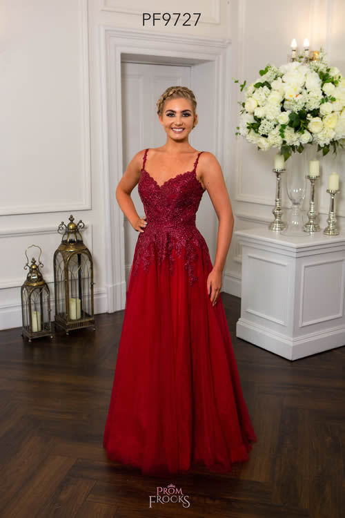 Prom Frocks PF9727 WINE FRONT