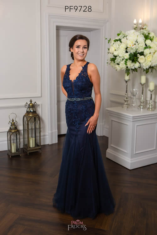 Prom Frocks PF9728 NAVY FRONT