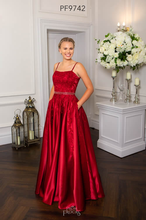Prom Frocks PF9742 BURGUNDY FRONT