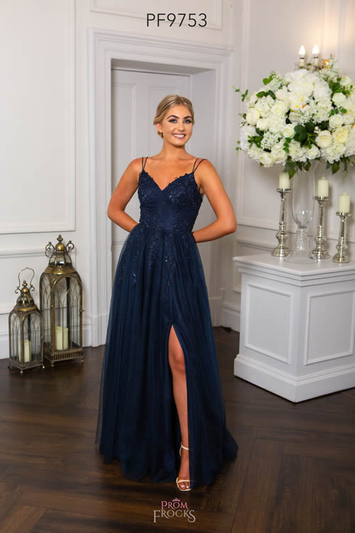 Prom Frocks PF9753 NAVY FRONT