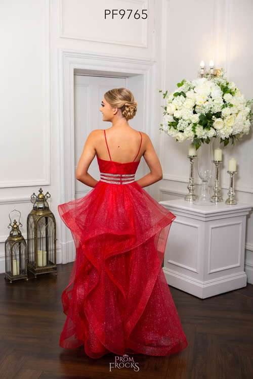 Prom Frocks PF9765 CHERRY RED BACK