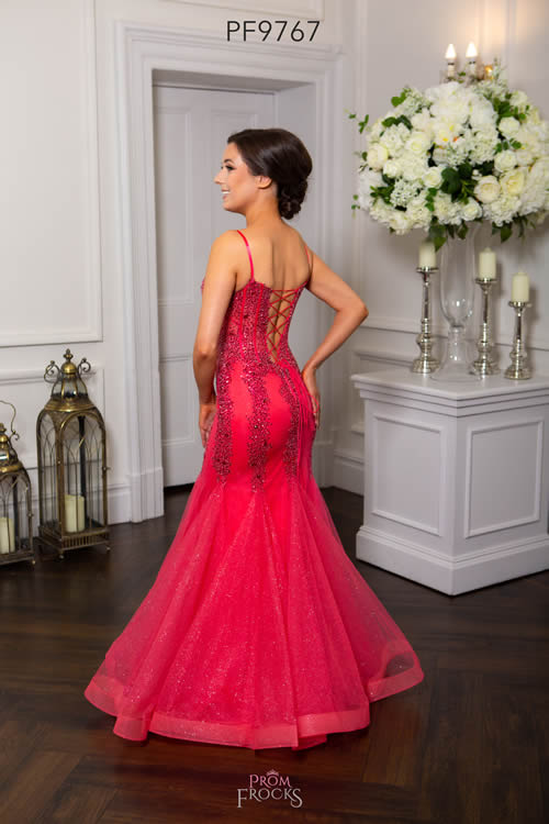 Prom Frocks PF9767 CORAL BACK