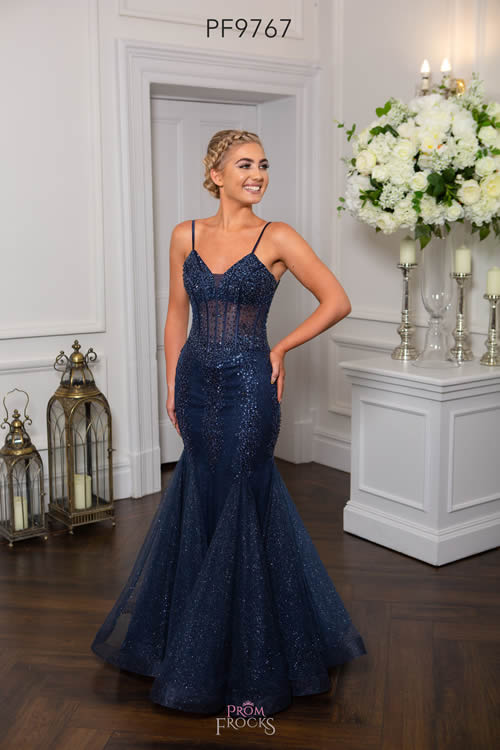 Prom Frocks PF9767 NAVY FRONT