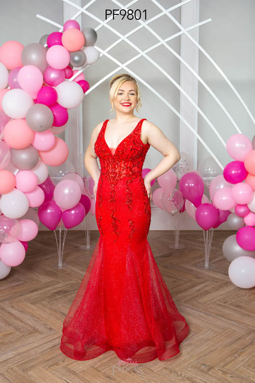 Prom Frocks PF9801 RED FRONT