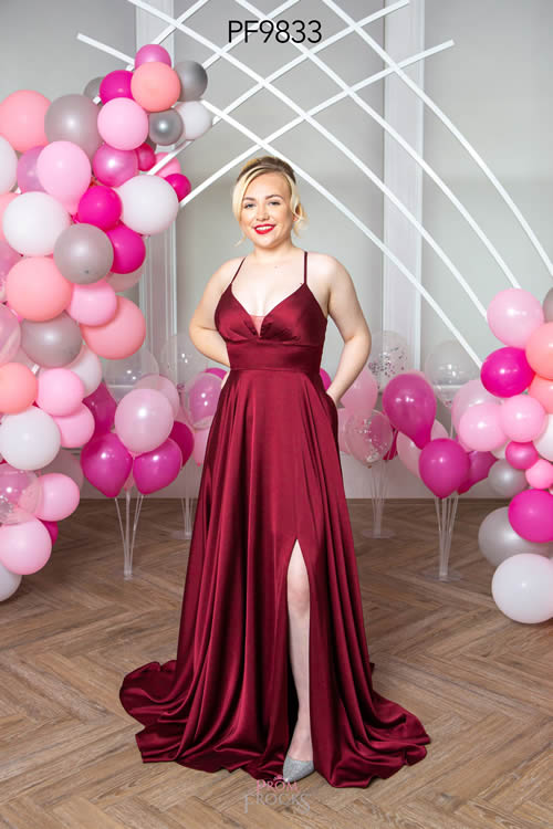 Prom Frocks PF9833 CLARET FRONT